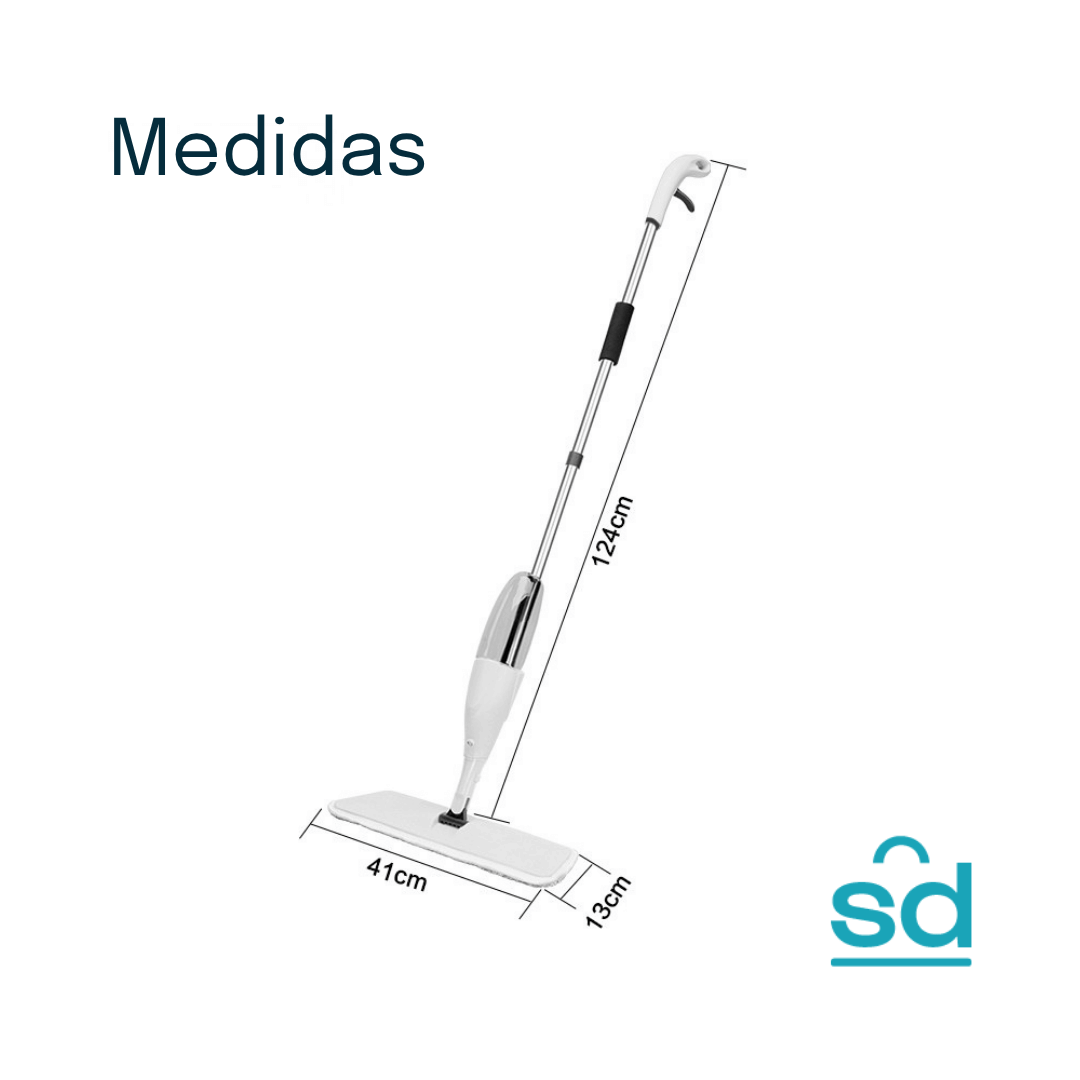 Mopa de Microfibra con Spray y Cabezal Giratorio 360° - Imagen 3