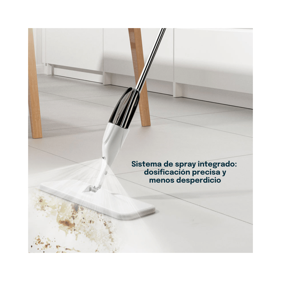 Mopa de Microfibra con Spray y Cabezal Giratorio 360° - Imagen 7