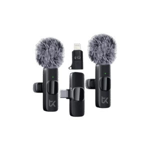 Set Doble Micrófono Inalámbrico Corbatero Teeky - USB-C + Adaptador Lightning