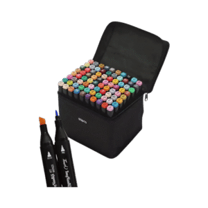 Marcadores Doble Punta Con Cartuchera X 80 Unidades