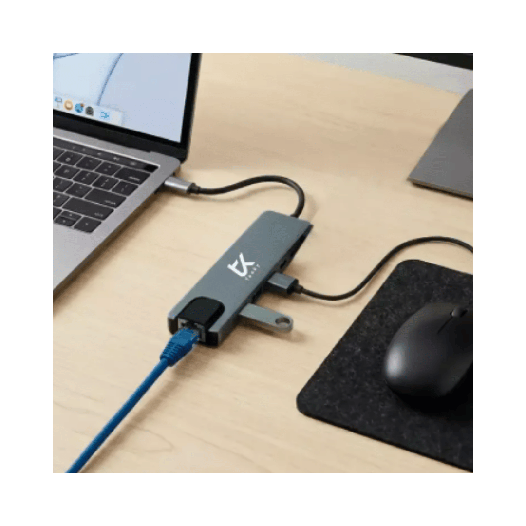 Adaptador Multipuerto USB-C a HDMI 4K Ethernet - Teeky - 6 en 1 - Imagen 3