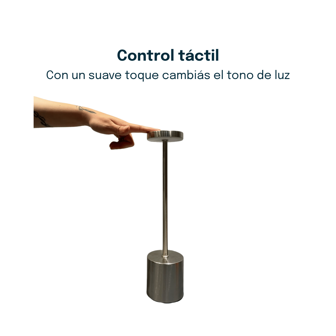 Lámpara Táctil Inalámbrica de Diseño Minimalista - Luz Led Difusa - Imagen 4