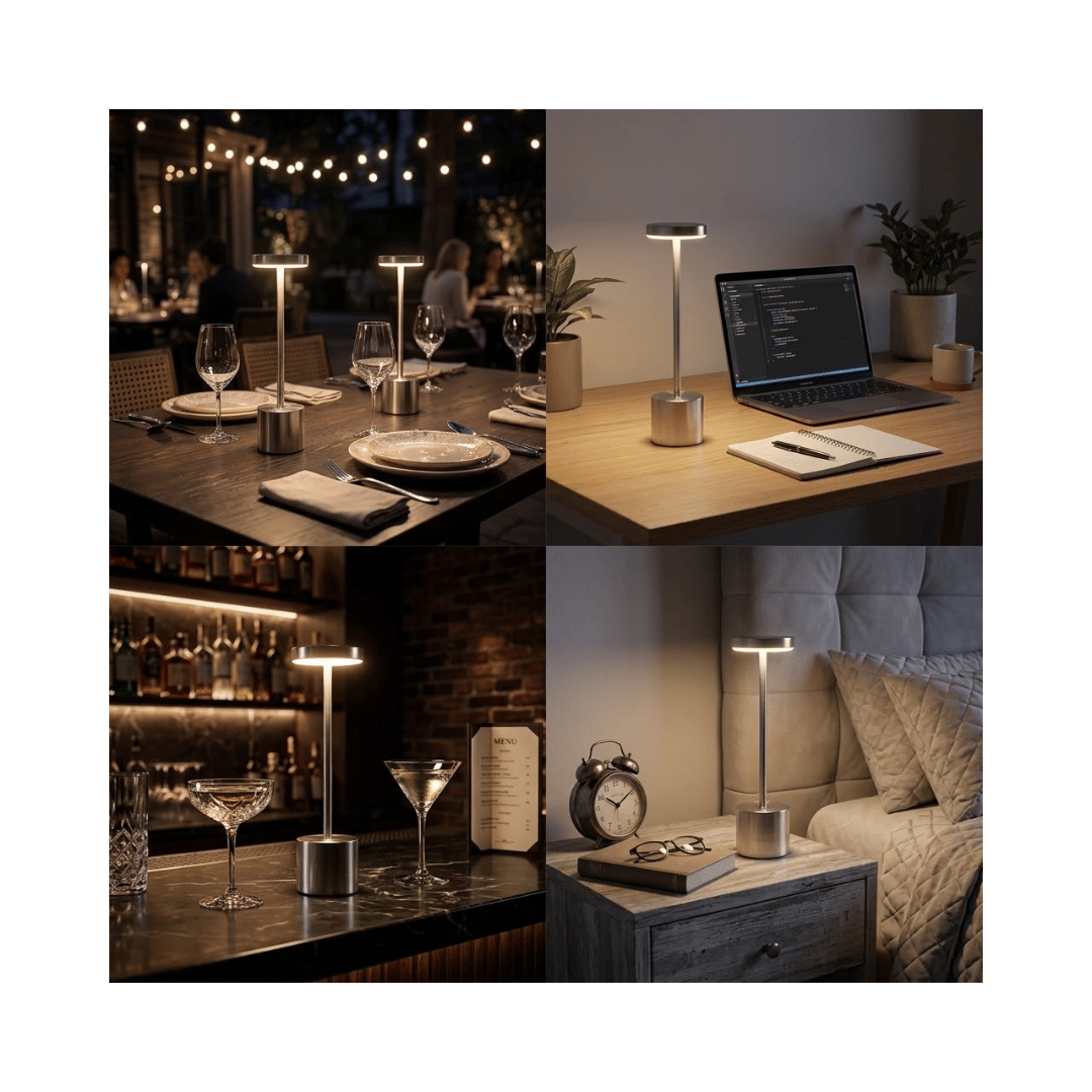 Lámpara Táctil Inalámbrica de Diseño Minimalista - Luz Led Difusa - Imagen 6