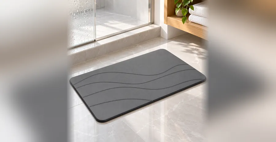 Alfombra de Baño Diatomita "Tipo Piedra" - Absorbente & Secado Rápido