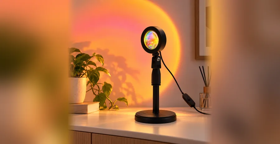 Lámpara Velador Sunset Proyector de Atardecer - Conexión USB